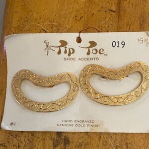 Vintage Tip Toe Gold Shoe Clips